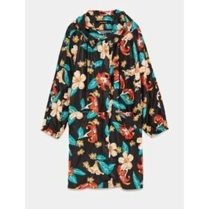 NEW ZARA Floral Zara Raincoat SMALL